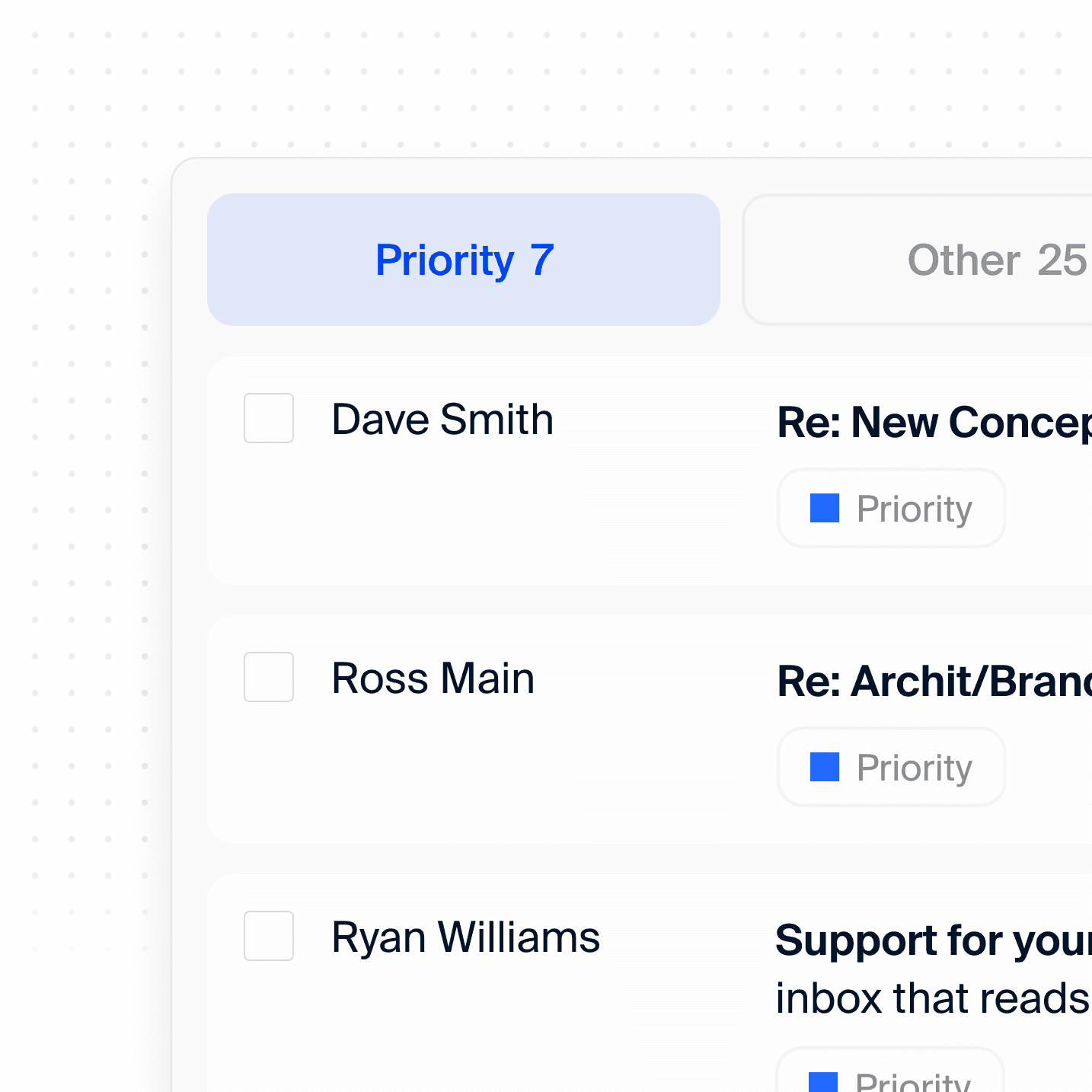 Priority Inbox. Stamp's priority inbox ensures important emails are always at the top of your inbox.
